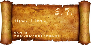 Sipos Tiborc névjegykártya